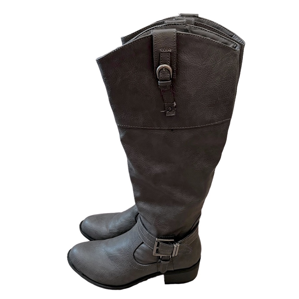 Rampage Ivelia Gray Tall Riding Moto Boots